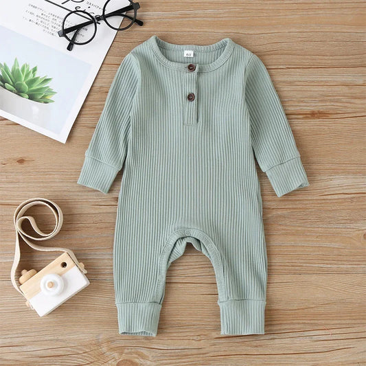 Cotton Long Sleeve Infant Romper